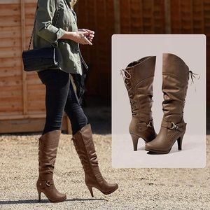 top moda boots👢Brown Size 5 1/2- 6 Like new condition